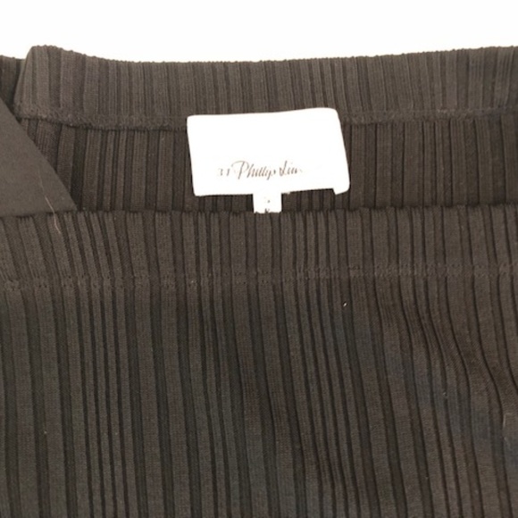 3.1 PHILLIP LIM CROPPED TOP (ribbed with lace) S P - Picture 3 of 4